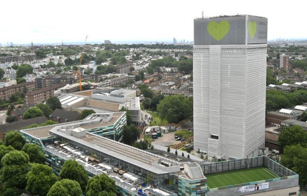 View of Grenfell Tower and surrounding area