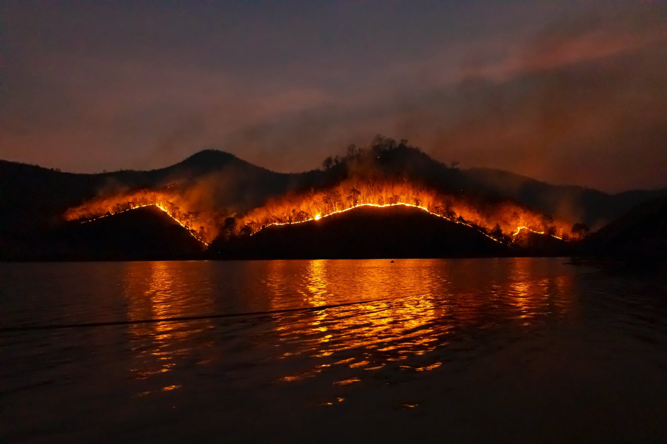 Photo of the Creek Fire near Shaver Lake, California